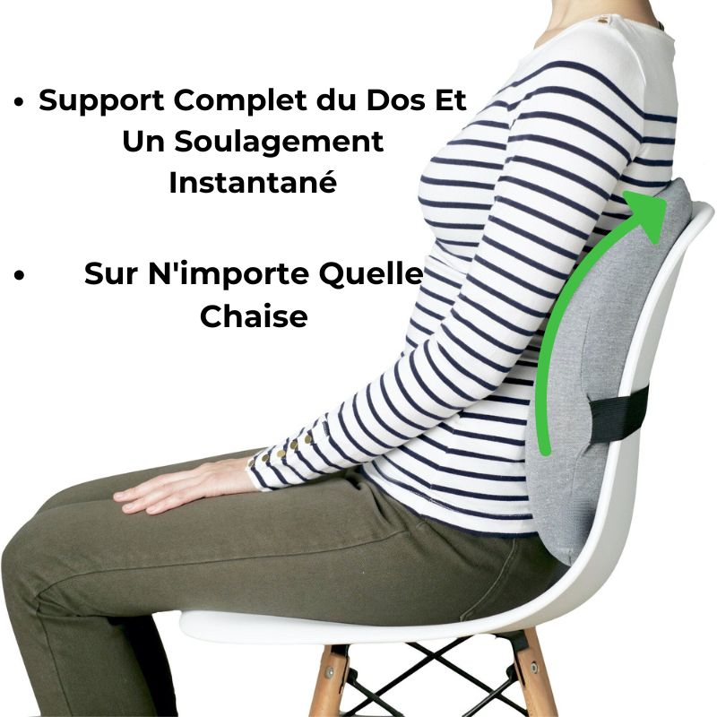 DOSEL™  l Coussin Lombaire de Soulagement du Dos