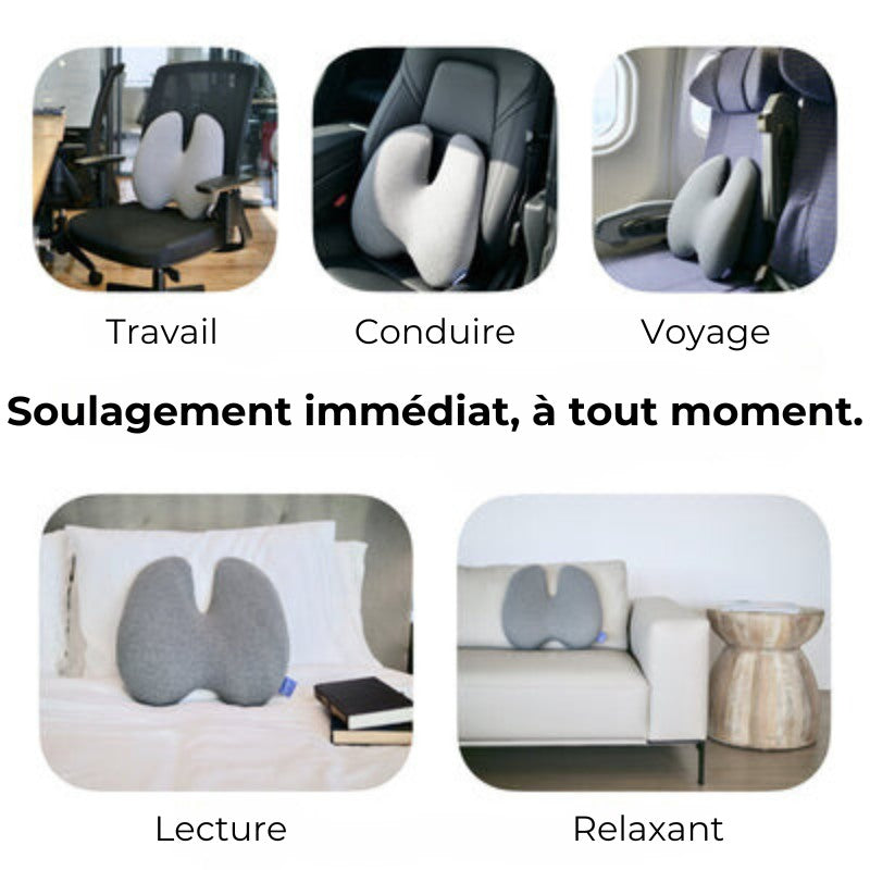 DOSEL™  l Coussin Lombaire de Soulagement du Dos